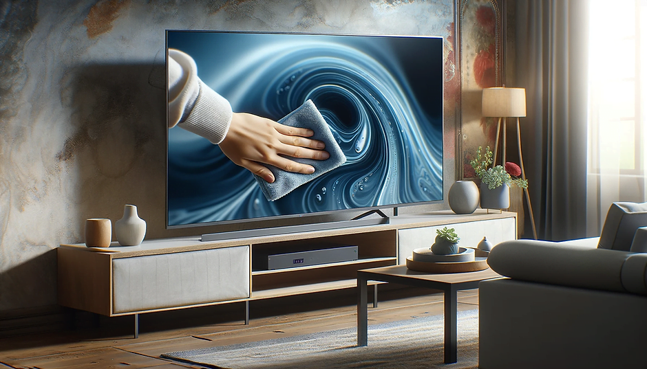 göra rent tv skärm